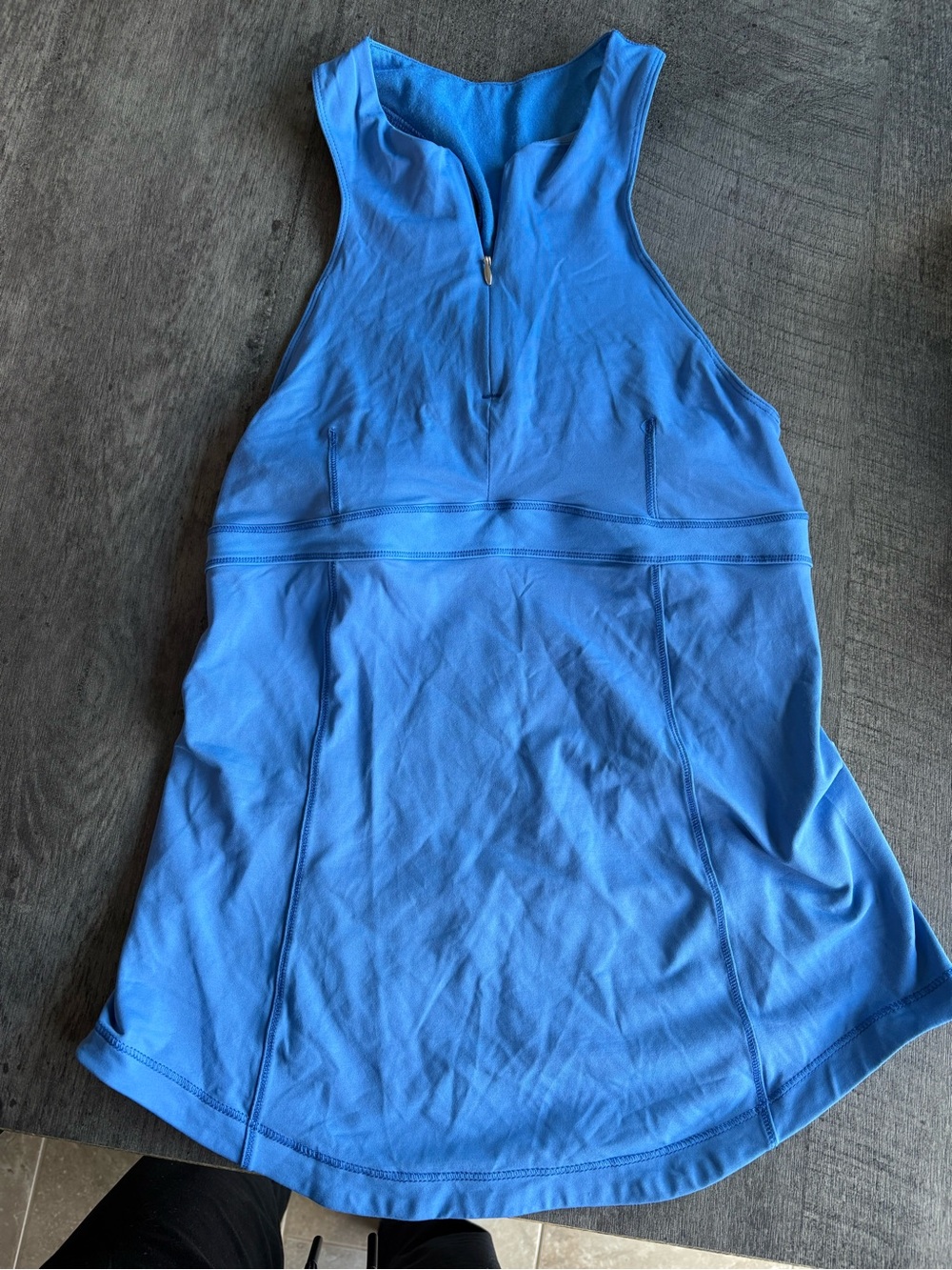 lululemon athletica Bright Blue Racerback Zip-Front Tank